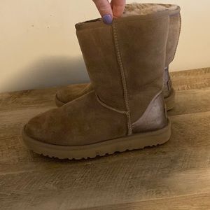 Grey Uggs w/ Metallic detail